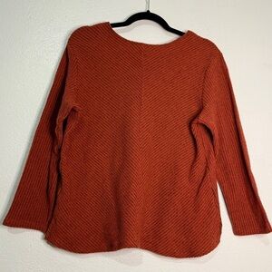 Seven Forty Two Rust Orange Knit Sweater. Sz L.